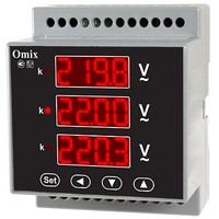 Вольтметр трехфазный на DIN-рейку Omix D4-V3-3