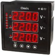 Вольтметр трехфазный щитовой с 3 релейными выходами Omix P99-V3-3-3K рис.0